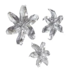 Set Of 3 Silver Polystone Contemporary Wall Decor, 18", 15", 13" -Michaels Decor Sale D506553S 2