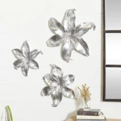 Set Of 3 Silver Polystone Contemporary Wall Decor, 18", 15", 13" -Michaels Decor Sale D506553S 9