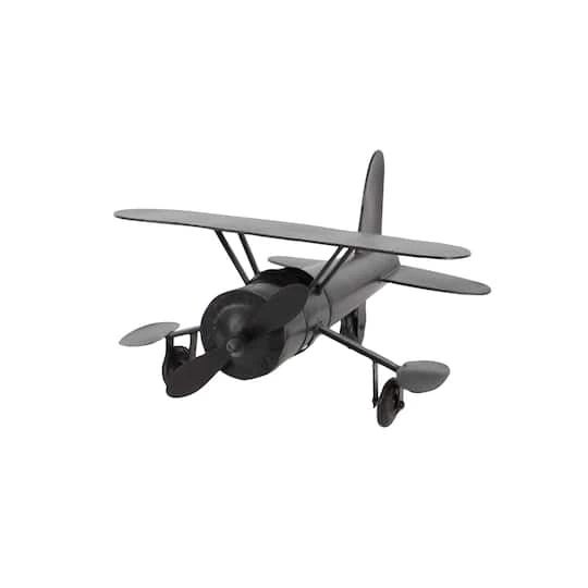 Brown Metal Vintage Sculpture, Airplane 9" X 18" X 15" 7 Brown Metal Vintage Sculpture, Airplane 9" X 18" X 15" - Image 5
