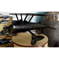 Brown Metal Vintage Sculpture, Airplane 9" X 18" X 15" 22 Brown Metal Vintage Sculpture, Airplane 9" X 18" X 15" -Michaels Decor Sale D506556S 9