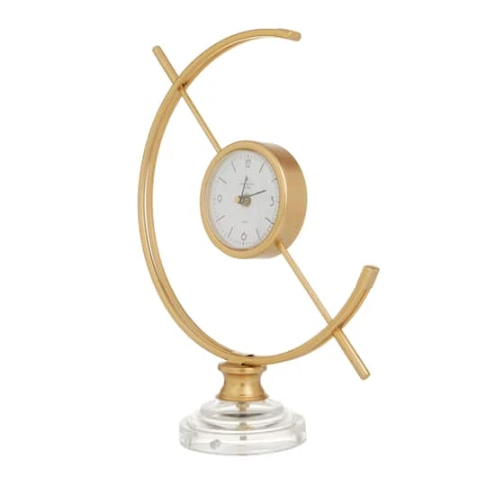 Gold Iron Modern Clock, 16" X 13" X 5" 5 Gold Iron Modern Clock, 16" X 13" X 5" - Image 3