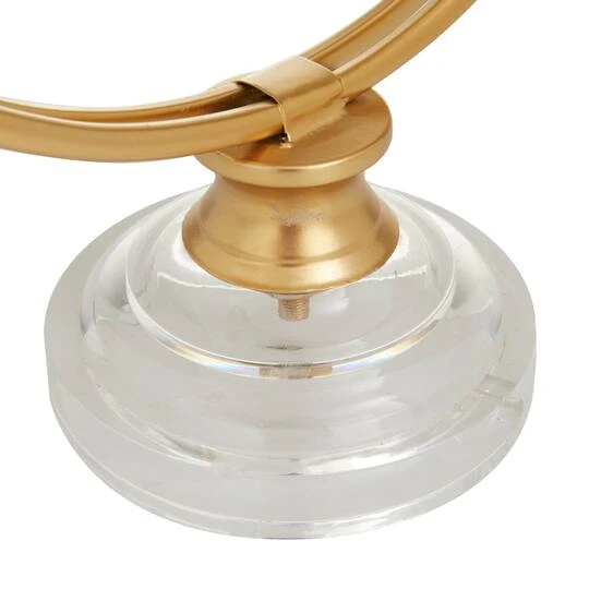 Gold Iron Modern Clock, 16" X 13" X 5" 8 Gold Iron Modern Clock, 16" X 13" X 5" - Image 6