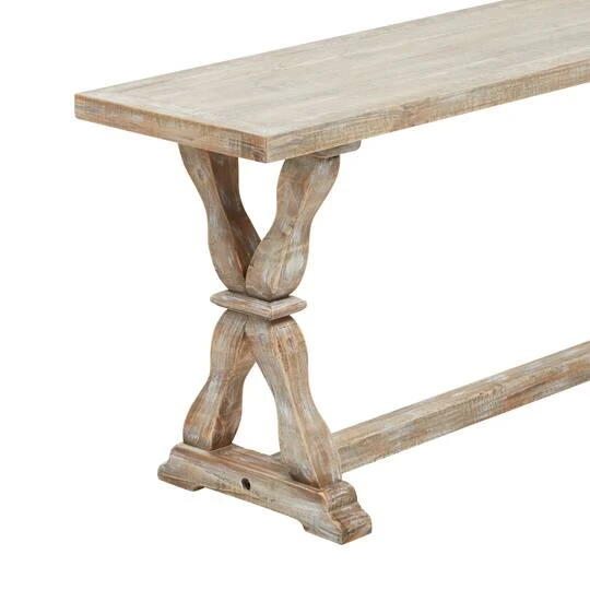 Brown Fir Farmhouse Bench, 20" X 47" X 12" 9 Brown Fir Farmhouse Bench, 20" X 47" X 12" - Image 7