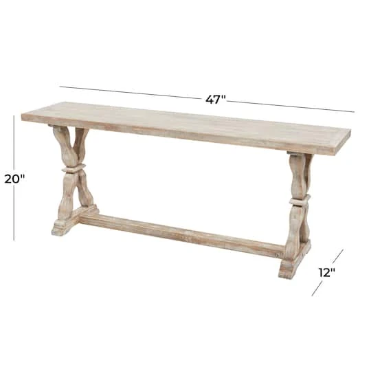 Brown Fir Farmhouse Bench, 20" X 47" X 12" 11 Brown Fir Farmhouse Bench, 20" X 47" X 12" - Image 9