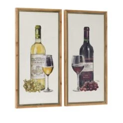 Set Of 2 Brown Wood Farmhouse Wine Wall Art, 20" X 40" -Michaels Decor Sale D510872S 2