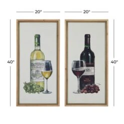 Set Of 2 Brown Wood Farmhouse Wine Wall Art, 20" X 40" -Michaels Decor Sale D510872S 7