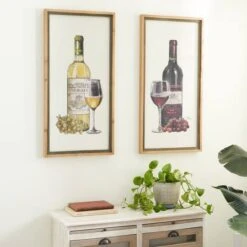 Set Of 2 Brown Wood Farmhouse Wine Wall Art, 20" X 40" -Michaels Decor Sale D510872S 8