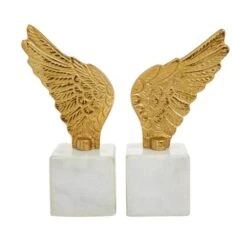 10" Angel Wing Aluminum Bookend Set Gold -Michaels Decor Sale D511350S 5