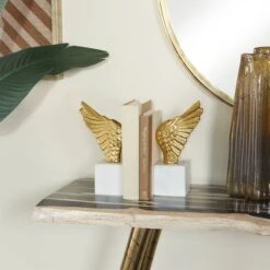 10" Angel Wing Aluminum Bookend Set Gold -Michaels Decor Sale D511350S 7
