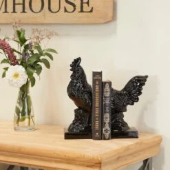 Modern Rooster Farmhouse Dolomite Bookend Set -Michaels Decor Sale D511352S 7