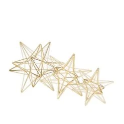 CosmoLiving By Cosmopolitan Set Of 3 Gold Iron Glam Sculpture, 12" X 13" X 14" -Michaels Decor Sale D511440S 2