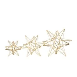 CosmoLiving By Cosmopolitan Set Of 3 Gold Iron Glam Sculpture, 12" X 13" X 14" -Michaels Decor Sale D511440S 4
