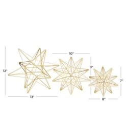 CosmoLiving By Cosmopolitan Set Of 3 Gold Iron Glam Sculpture, 12" X 13" X 14" -Michaels Decor Sale D511440S 5