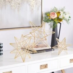 CosmoLiving By Cosmopolitan Set Of 3 Gold Iron Glam Sculpture, 12" X 13" X 14" -Michaels Decor Sale D511440S 6