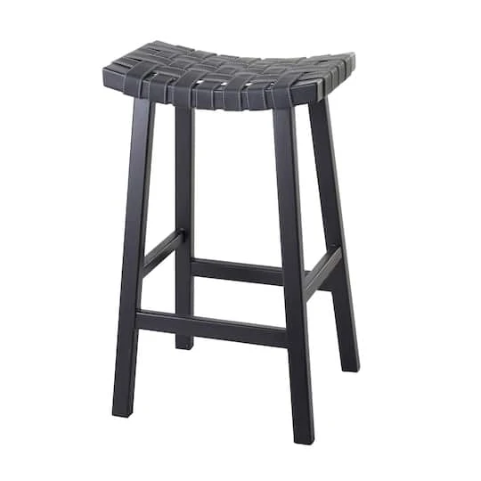 Black Birch Rustic Bar Stool, 30" X 18" X 11" 4 Black Birch Rustic Bar Stool, 30" X 18" X 11" - Image 2