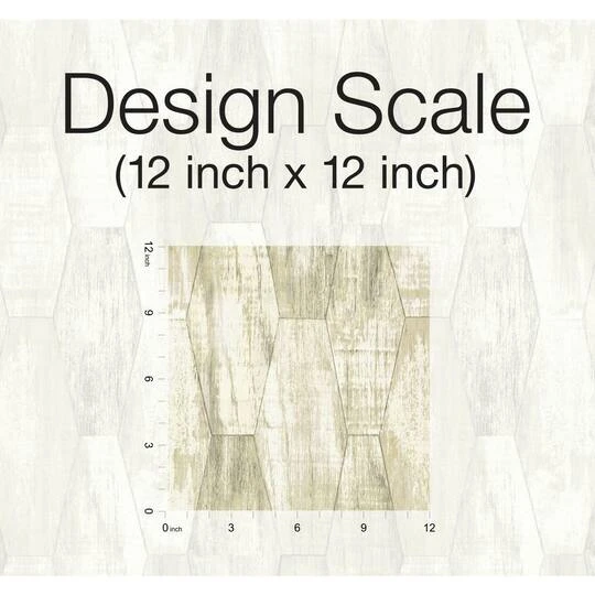 RoomMates Wood Hexagon Tile Peel & Stick Wallpaper Tan 9 RoomMates Wood Hexagon Tile Peel & Stick Wallpaper Tan - Image 7