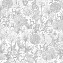 Roommates Forest Friends Peel & Stick Wallpaper Gray/White -Michaels Decor Sale D515237S 1 1