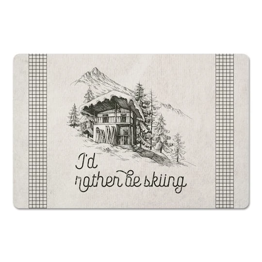 Rather Be Skiing Cabin 27x18 Floor Mat 3 Rather Be Skiing Cabin 27x18 Floor Mat
