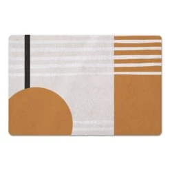 Cloth With Rectangle Circle 27" X 18" Floor Mat