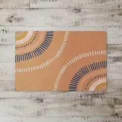 Earthtone Dashed Lines 27" X 18" Floor Mat