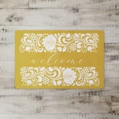 Folk Floral Border 27" X 18" Floor Mat -Michaels Decor Sale D521645S 2