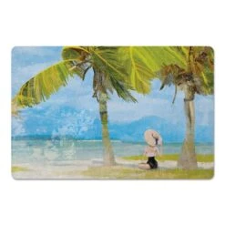 Woman Between Palms 27" X 18" Floor Mat -Michaels Decor Sale D521665S
