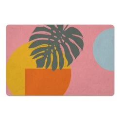 Abstract Leaf And Sun 27" X 18" Floor Mat -Michaels Decor Sale D521666S