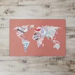 World Map Stamps 27" X 18" Floor Mat -Michaels Decor Sale D521671S 2
