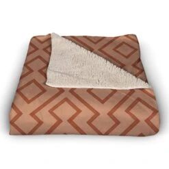 Terracotta Diamond 50" X 60" Sherpa Fleece Blanket -Michaels Decor Sale D521698S 2