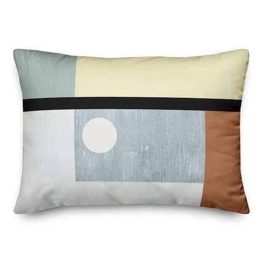 Mid Mod Shapes And Lines 14" X 20" Throw Pillow 3 Mid Mod Shapes And Lines 14" X 20" Throw Pillow