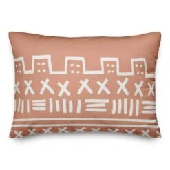 Pink White Tribal 14" X 20" Throw Pillow