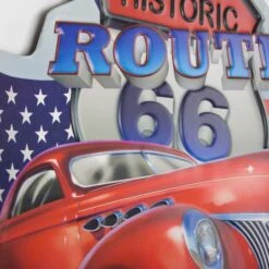 Historic Route 66 America's Highway Embossed Metal Sign -Michaels Decor Sale D524620S 4