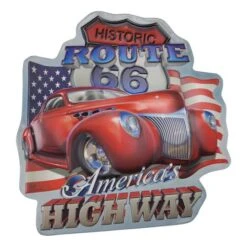 Historic Route 66 America's Highway Embossed Metal Sign -Michaels Decor Sale D524620S 5
