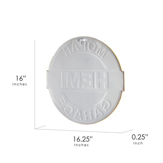 American Art Décor™ 16.25" Mopar HEMI® Garage Embossed Metal Wall Sign 9 American Art Décor™ 16.25" Mopar HEMI® Garage Embossed Metal Wall Sign - Image 7