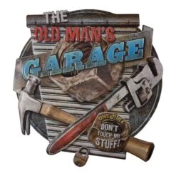 American Art Décor™ 16.5" The Old Man's Garage Embossed Metal Sign -Michaels Decor Sale D531363S 5