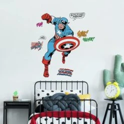 RoomMates Marvel Classic Captain America Comic Peel & Stick Giant Wall Decal -Michaels Decor Sale D582452S 3