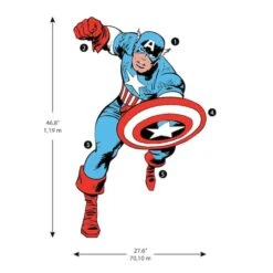 RoomMates Marvel Classic Captain America Comic Peel & Stick Giant Wall Decal -Michaels Decor Sale D582452S 4