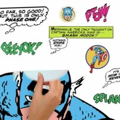 RoomMates Marvel Classic Captain America Comic Peel & Stick Giant Wall Decal -Michaels Decor Sale D582452S 5