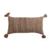 Woven Cotton Striped Lumbar Pillow With Chambray Back And Tassels Brown -Michaels Decor Sale D587485S 1