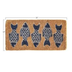 Hello Honey® Black & White Fish Images Natural Coir Doormat 9 Hello Honey® Black & White Fish Images Natural Coir Doormat -Michaels Decor Sale D587614S 2