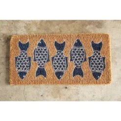 Hello Honey® Black & White Fish Images Natural Coir Doormat 10 Hello Honey® Black & White Fish Images Natural Coir Doormat -Michaels Decor Sale D587614S 3