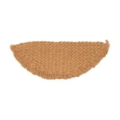 Hello Honey® Woven Natural Coir Half Round Doormat With Fringe -Michaels Decor Sale D587649S 1 1