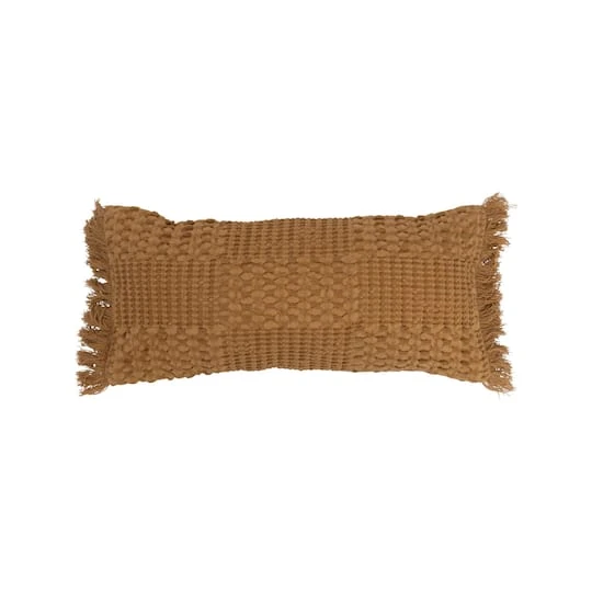 Hello Honey® Tan Fringed Lumbar Pillow 4 Hello Honey® Tan Fringed Lumbar Pillow - Image 2
