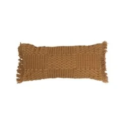 Hello Honey® Tan Fringed Lumbar Pillow
