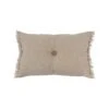 Hello Honey® Putty Linen & Cotton Tufted Two-Sided Lumbar Pillow With Button & Fringe -Michaels Decor Sale D587730S 1