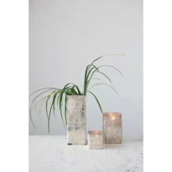 Hello Honey® 11" Silver Crosshatch Textured Mercury Glass Vase -Michaels Decor Sale D587853S 3