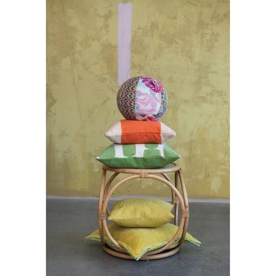 Hello Honey® Patchwork Cotton Kantha Fabric Orb Pillow 5 Hello Honey® Patchwork Cotton Kantha Fabric Orb Pillow - Image 3