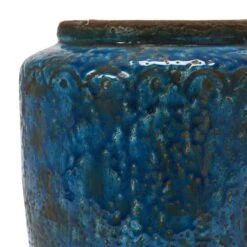 Hello Honey® 9" Distressed Blue Debossed Terracotta Vase -Michaels Decor Sale D588000S 4