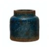 Hello Honey® 7" Distressed Blue Debossed Terracotta Vase 1 Hello Honey® 7" Distressed Blue Debossed Terracotta Vase -Michaels Decor Sale D588001S 1
