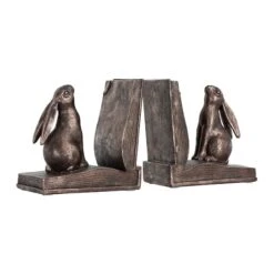 Hello Honey® Rustic Bronze Rabbit On Book Bookends Set -Michaels Decor Sale D588071S 3